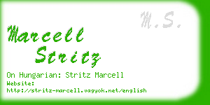 marcell stritz business card